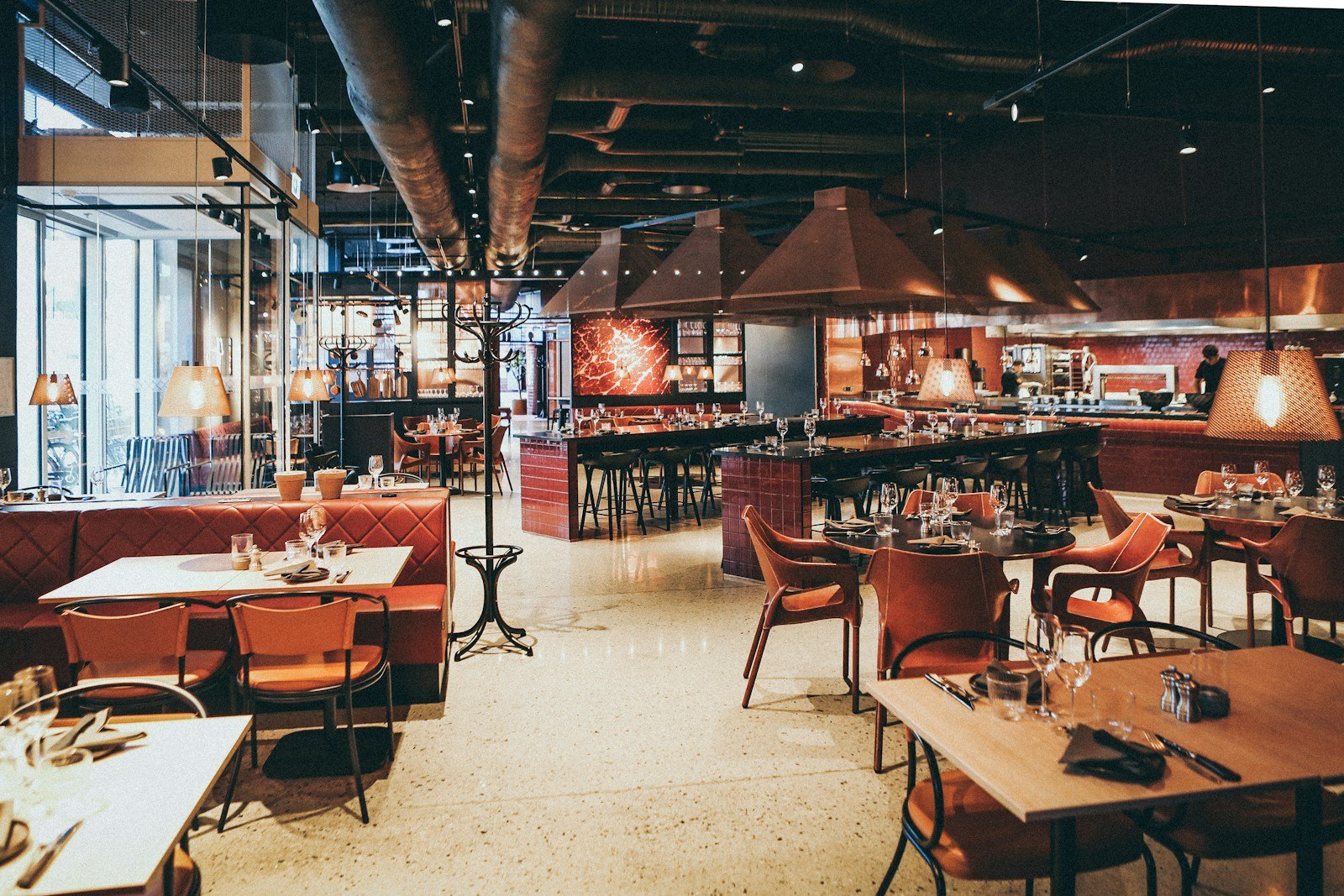 Shared restaurant table setting